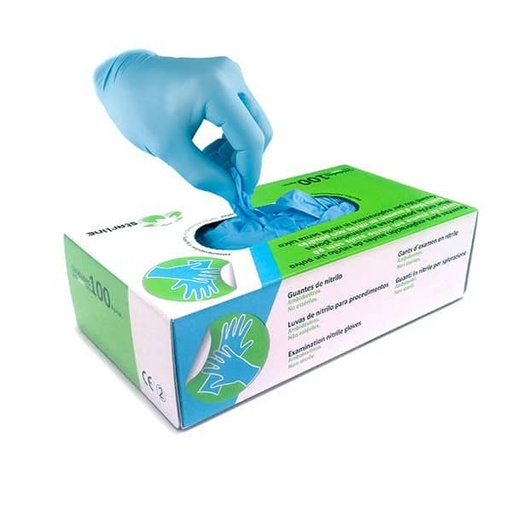 [SR0048] GUANTES NITRILO STARLINE AZUL 100uds. (Extra pequeño)