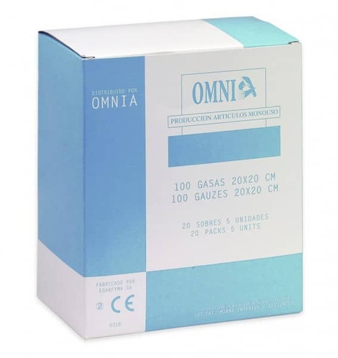[ON0349] GASAS ESTERILES 25x16cm. 20x5ud.