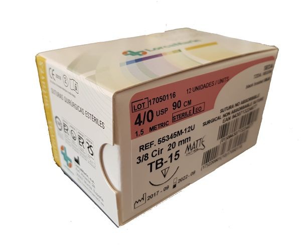 SUT.SEDA NEGRA TC-15 MATTE 3/0 12ud.