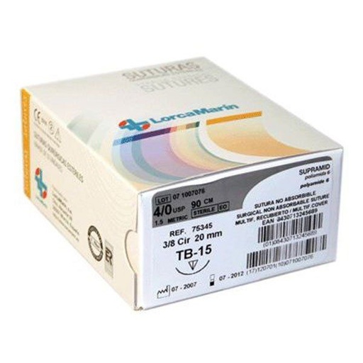 [LO0136] SUPRAMID NEGRO TB-15 MATTE 4/0 12ud.
