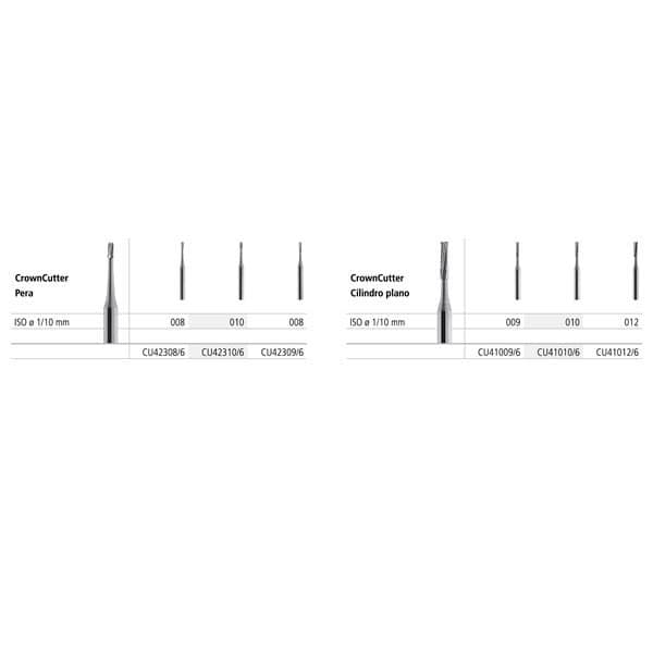 CROWNCUTTER PEAR COVEX TIP FGCU25010/6 6ud.