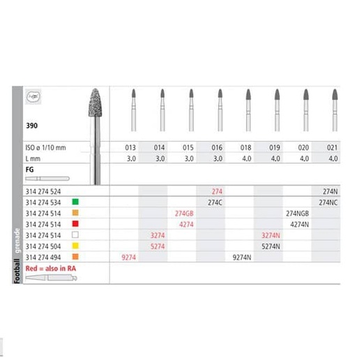 [IN0565] FG 274/6 GB 390-015 FG DIAM. FINO 6ud.