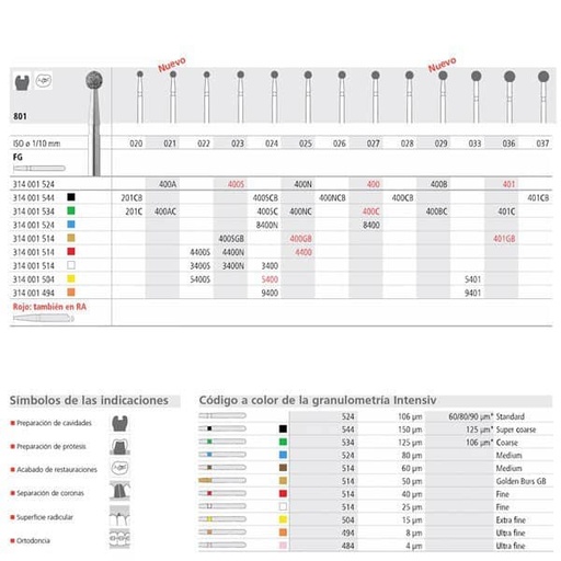 [IN0295] FG 400/6  801-027 FG DIAM. MEDIO 6ud.