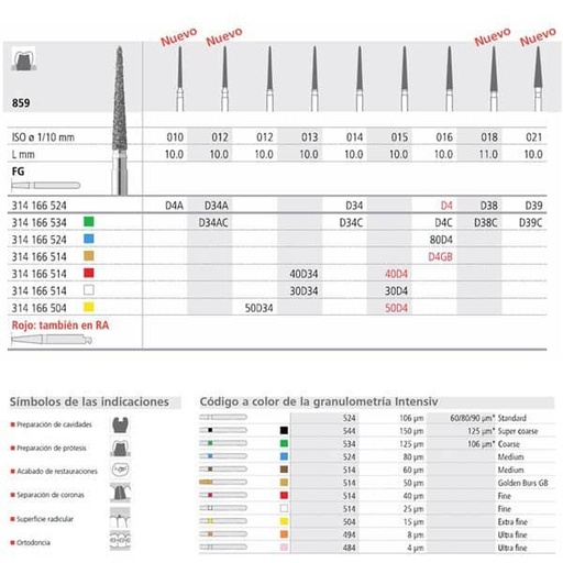 [IN0298] FG D4/6 859-016 FG DIAM. MEDIO 6ud.