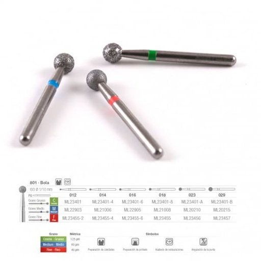 [ME0742] 801M-029 FRESA FG DIAMANTE FIG 001 MEDIO 5 U.