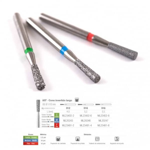 [ME0747] 807M-016 FRESA FG DIAMANTE FIG 225 MEDIO 5 U.