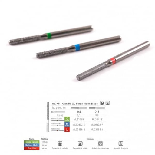 [ME0828] 837KRC-012 FRESA FG DIAMANTE FIG 158 GRUESO 5 U.