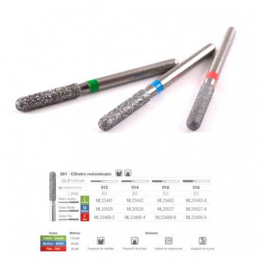 [ME0913] 881F-014 FRESA FG DIAMANTE FIG 141 FINO 5 U.