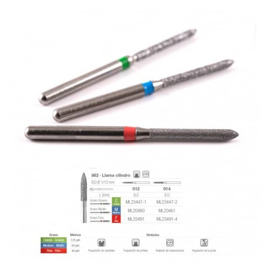 [ME0919] 862F-014 FRESA FG DIAMANTE FIG 249 FINO 5 U.