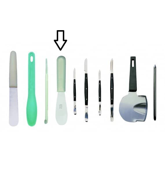 ESPATULA ALGINATO ACERO INOXIDABLE (MANGO BLANCO)