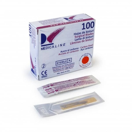 [ME1005] HOJAS DE BISTURI Nº 12D 100u.