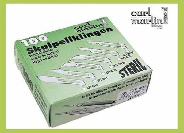 873B/15 HOJAS BISTURI ESTERILES 100U.