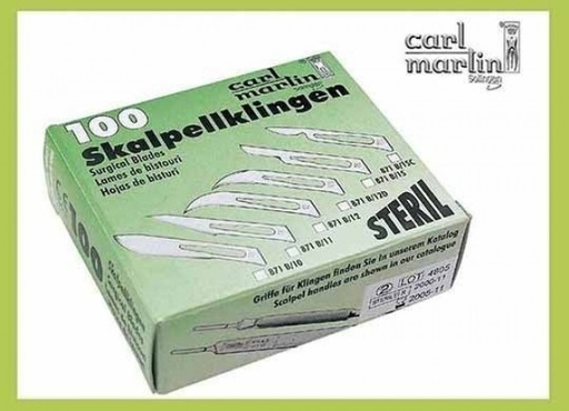 [MR1846] 873B/15 HOJAS BISTURI ESTERILES 100U.