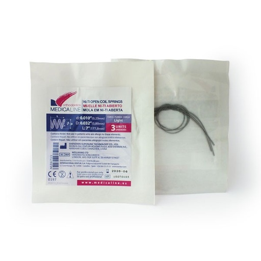 [ME5621] COIL NITI ABIERTO 010" 032" L 7 LIGHT 3U.