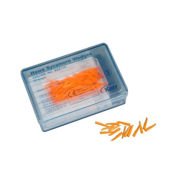 822-10 CUÑAS MADERA NARANJA 100ud.