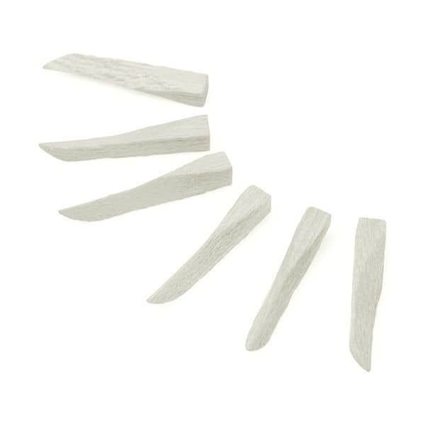 822-70 CUÑAS MADERA BLANCA 100ud.