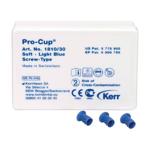 [HN0066] 1810 PRO-CUP BLANDO AZUL CLARO CON ROSCA 30Ud.