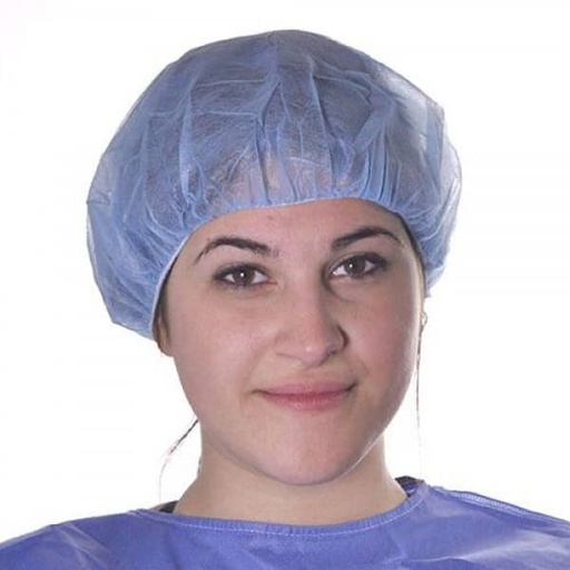 [AL0022] COFIA REDONDA CON ELASTICO AZUL  100ud.