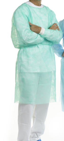 BATA HIDRORREPELENTE ESTERIL VERDE CON PUÑO 1ud.