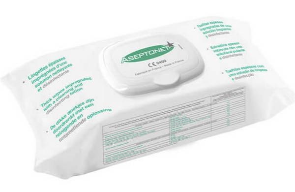 TOALLITAS GRUESAS ASEPTONET 18X20CM.