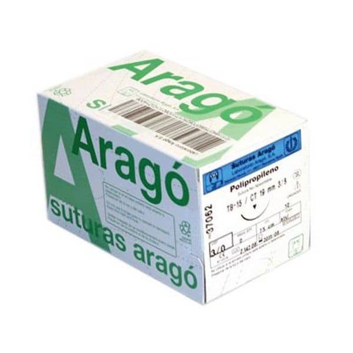 [AR0044] SUTURA POLIPROPILENO TB-12 5/0 12ud.