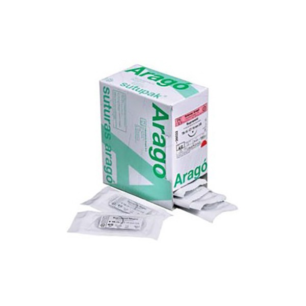 SUTURA SUPRAMID NEGRO TC-12 4/0 36ud.