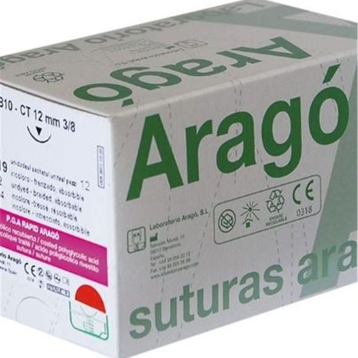 [AR0082] SUTURA PGA RAPID TB-15 3/0 36ud.