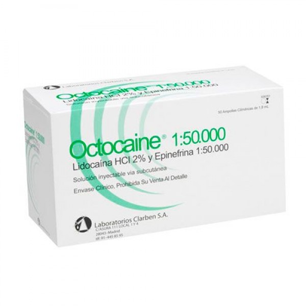 OCTOCAINE 1:50.000  50ud. VERDE