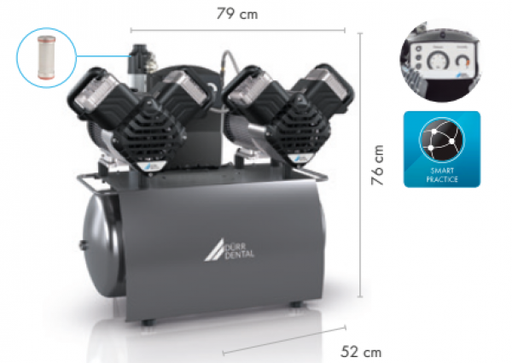 [DU0411] COMPRESOR DUO TANDEM CON SECADOR MEMBRANA