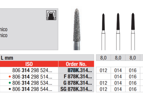 878K-314-018 FRESA DIAMANTADA FG 5 UDS
