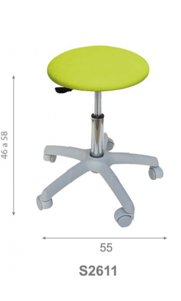 TABURETE CIRCULAR BASE GRIS S2611