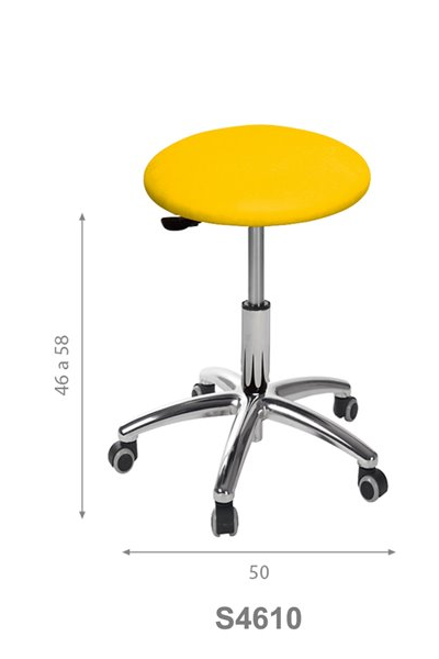 TABURETE CIRCULAR BASE ALUMINIO S4610