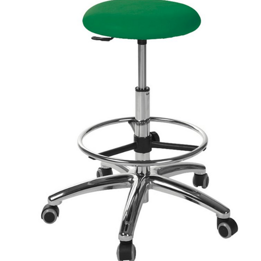 [EL0008] TABURETE CIRCULAR BASE ALUMINIO ARO REPOSAPIES