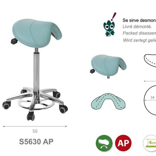 [EL0012] TABURETE PONY BASE ALUMINIO