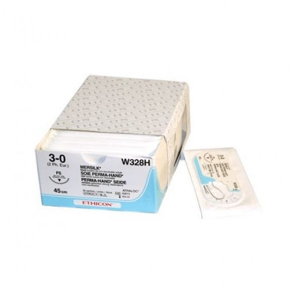 SUTURA MERSILK 4/0 FS-3 3/8C 16mm 75cm 12ud.