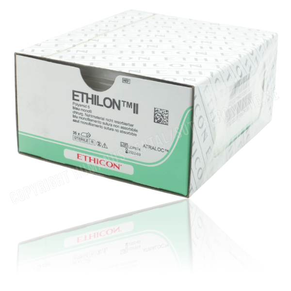 SUTURA ETHILON 4/0 A 19MM 36ud.