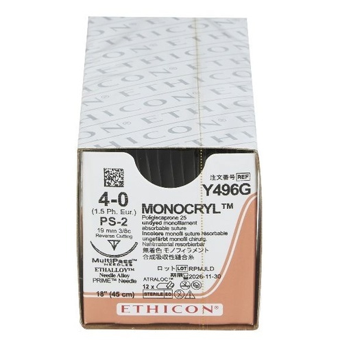 [ET0080] SUTURA MONOCRYL 4/0 45cm 12ud.