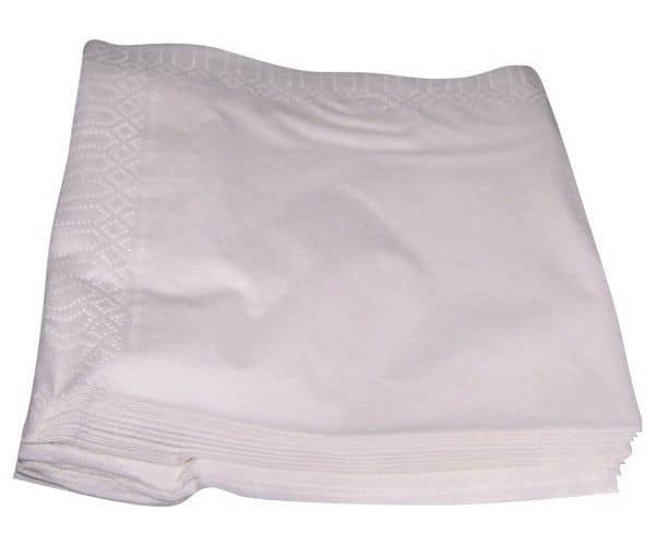 SERVILLETAS BLANCAS 2 CAPAS 30X30(48X100U.)TISOFT