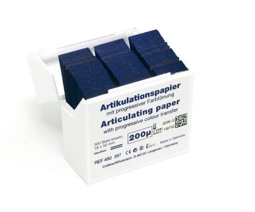 [HL0009] PAPEL ARTICULAR HANEL 200MC 2 LADOS AZUL 300 UNID
