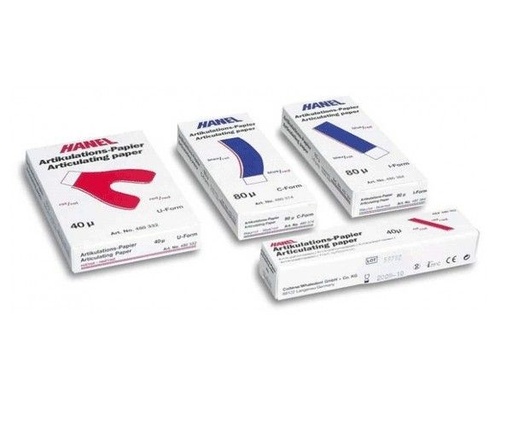 [HL0012] PAPEL ARTICULAR HANEL ROJO 2 LADOS 40MC 120U.