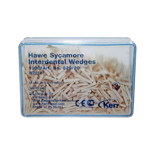 [HN0153] 829-20 CUÑAS MADERA BLANCA 1000ud.