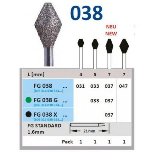 [HO0147] 038G-033 FG DIAMANTE 1und.