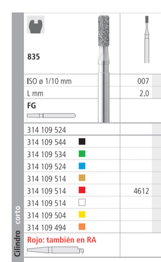 [IN0133] FG 4612/6 835-007 FG DIAM. FINO 6ud.