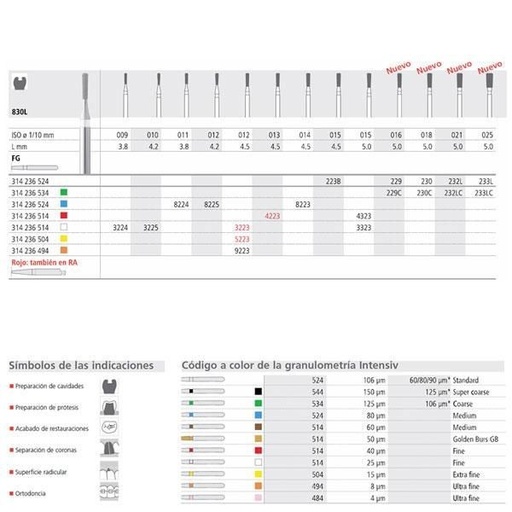 [IN0137] FG 4323/6 830L-015 FG DIAM. FINO 6ud.