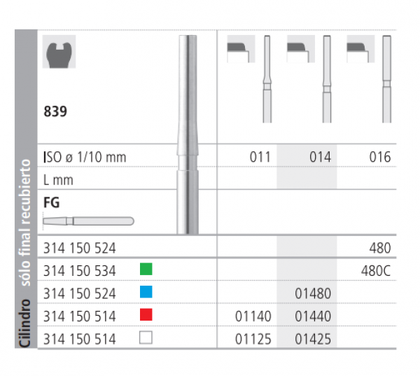 FG 01480/6 839-014 FG DIAM. FINO 6ud.