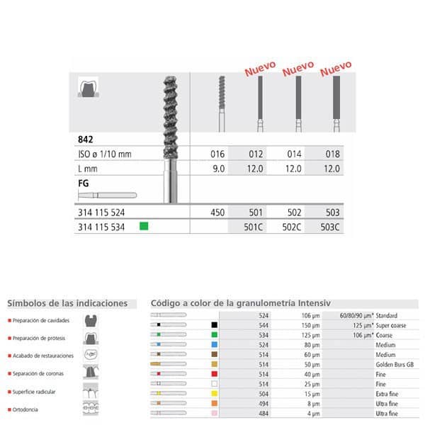 FG 450/6 RAPIDO 842-016 FG DIAM. MEDIO 6ud.