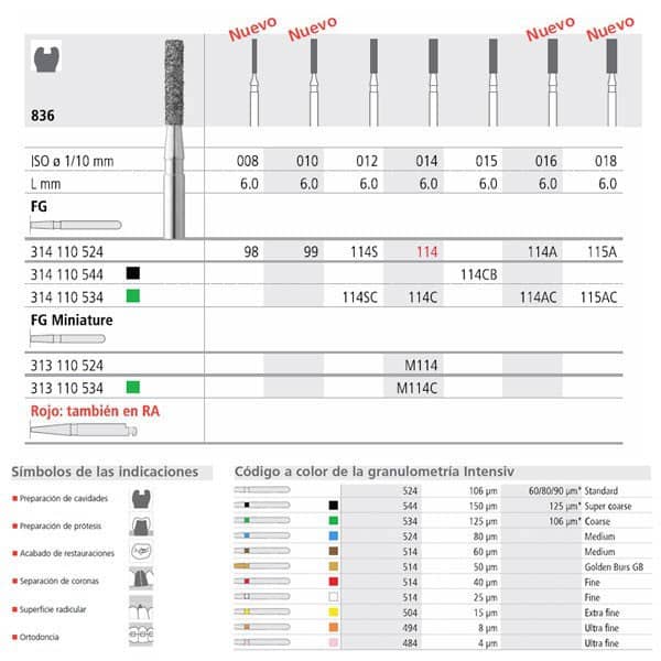 FG 114/6  836-014 FG DIAM. MEDIO 6ud.