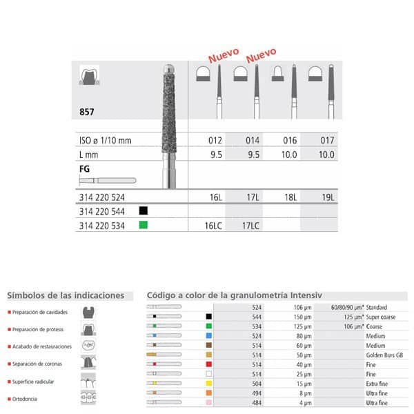 FG 19L/6  857-017 FG DIAM. MEDIO 6ud.