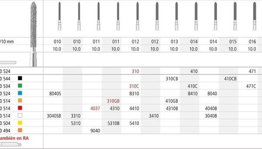 [IN0374] FG 8040/6 879-014 FG DIAM. MEDIO 6ud.