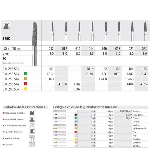 [IN0381] FG 182/6  878K-016 FG DIAM. MEDIO 6ud.
